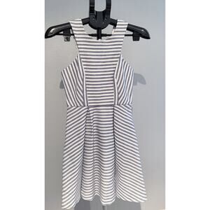 BCBGeneration Blue And White Striped Halter Mini Dress In Size 0